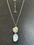 Silver & gemstone necklace