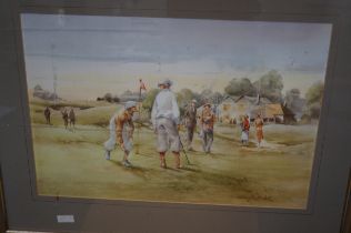 Douglas E West print titled And now the 19th hole