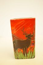 Anita Harris stag vase signed in gold