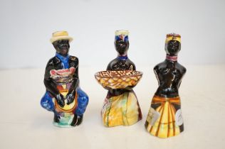 3 Italian tribal decanters