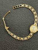 9ct Gold H Samuel case & strap wristwatch Weight 9