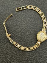 9ct Gold H Samuel case & strap wristwatch Weight 9