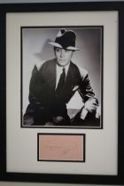 George Raft photo with attached autograph