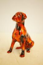 Anita Harris boxer dog signed in gold