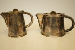 2x Heavy gauge Elkington tea pot & water pot