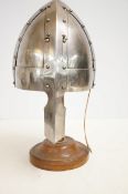 Reproduction helmet & stand very good quality