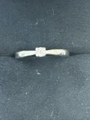 9ct Gold diamond solitaire ring 0.10ct Size Q 2.4g