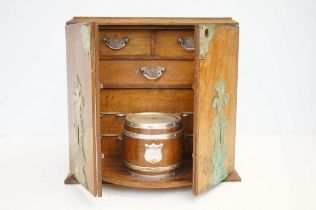 Oak smokers cabinet