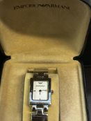 Emporio Armani ladies wristwatch with box, outer b