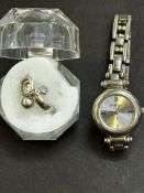 Fossil watch & silver fossil ring