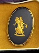 Boxed wedgwood blue & gold dancing lady