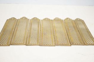 7x Brass door finger plates 30cm