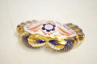 Royal crown derby Imari crab silver stopper