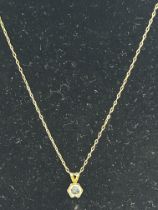 9ct Gold chain and pendant