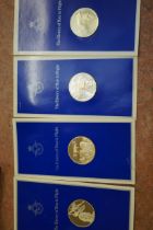 The History of man in flight 4x Silver gilt coins
