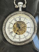 Heritage collection key wound pocket watch marked