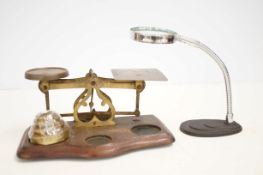 Precision scales & weight together with a desk mag