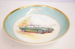 Minton bowl with jaguar car hand painted