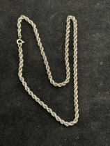 Silver rope necklace 18''