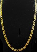 9ct Gold curb chain Length 56 cm Weight 9.6g