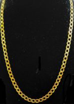 9ct Gold curb chain Length 56 cm Weight 9.6g