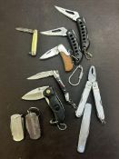 Collection of key ring pen knives