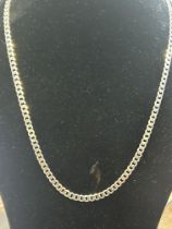 9ct White gold curb chain Weight 17.5g Length 51 c