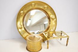 Brass photo mirror & 2 others