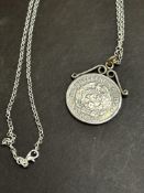 1892 South African Half Crown pendant on 925 silver chain