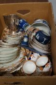 Early part tea set to include 3 pieces of Wedgwood