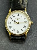 Ladies gold plated Longines Swiss made quartz watc