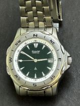 Accurist perpetual titanium bracelet watch with da