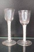 2x 1760's Opaque twist drinking glasses both with
