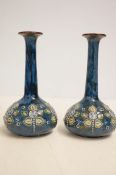 Pair of Royal Doulton vases 6225 salt glazed stone