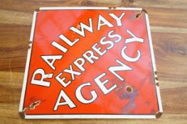 Enamel railway express Agency