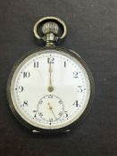 Silver cased pocket watch