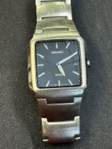 Seiko gents tank style wristwatch