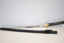 Display samurai sword with scabbard