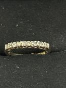 9ct Gold ring set with diamonds Size K 1.6g