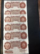 Ten shilling notes seem to be uncirculated L.K O'B