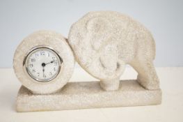 Rare elephant clock Unis France length 37 cm