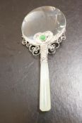 Oriental jade handle magnifying glass