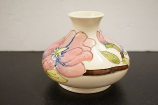 Moorcroft pink magnolia vase