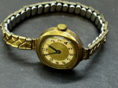 9ct Gold cased early 20th century ladies wristwatc