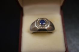 Gents boxed silver signet ring