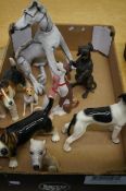 Collection of model dog figures