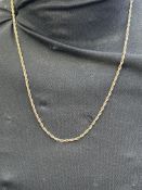 9ct Gold necklace Length 58 cm Weight 8.5 cm