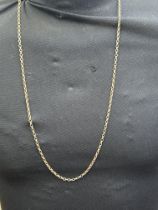 Large yellow metal chain tested for high carat gol