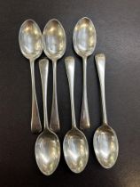 6x Silver tea spoons 117.2 grams