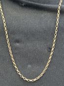 9ct Gold necklace Length 60 cm Weight 12.9g